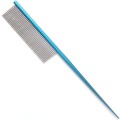 4Paws - grzebień z aluminiową rączką ze szpikulcem, dł. igieł 2 cm, rozstaw zębów 1,5 mm