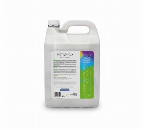 Botaniqa - Active Line, Moisturizing & Protection Coat Mask - intensywnie odżywcza maska dla wymagającej i zniszczonej szaty, 4 l
