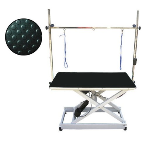 4Paws - stół z podnośnikiem elektrycznym, czarny blat 110x60 cm