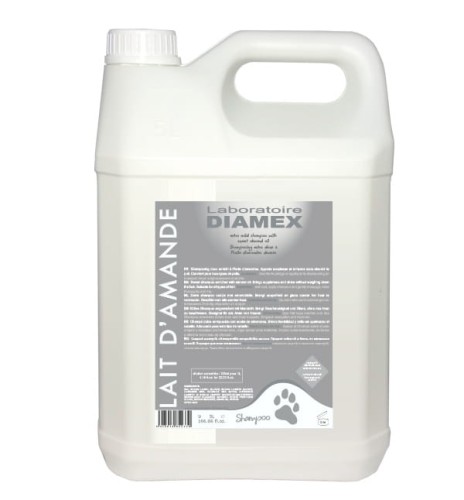 Diamex - Lait D'Amandes Shampoo - łagodny szampon z olejkiem migdałowym, 5 l
