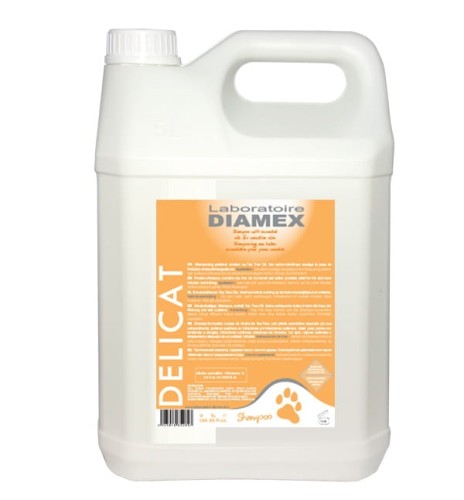 Diamex - Delicat Shampoo - szampon łagodzący podrażnienia z olejkiem z drzewa herbacianego, 5 l