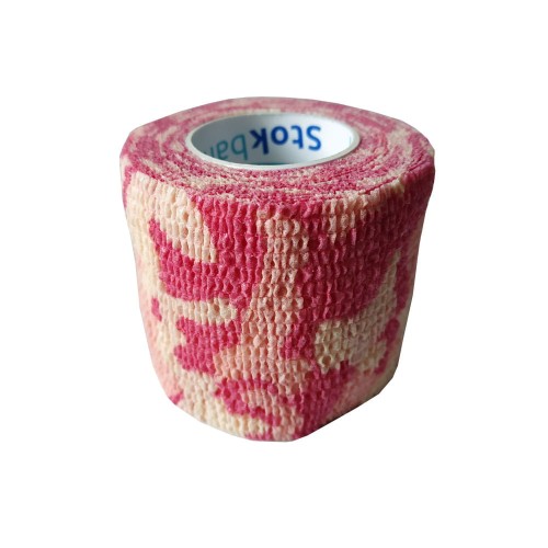 Stokban - bandaż adhezyjny różowe moro, 5 cm x 4,5 m, 1 sztuka