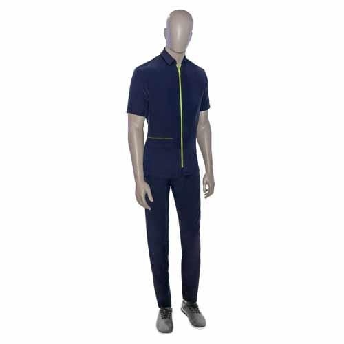 Artero - Tino - bluza groomerska granatowa z wykończeniem neonowo zielonym
