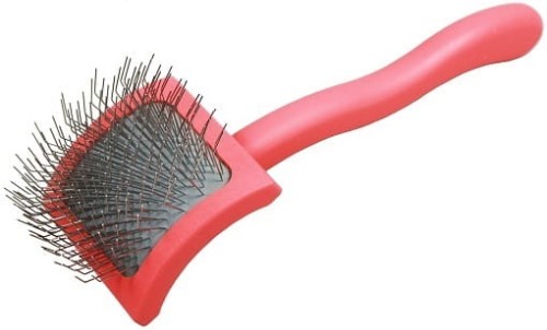 Chris Christensen - Big G Small Slicker Brush - mała szczotka pudlówka, gęste igły, koral 
