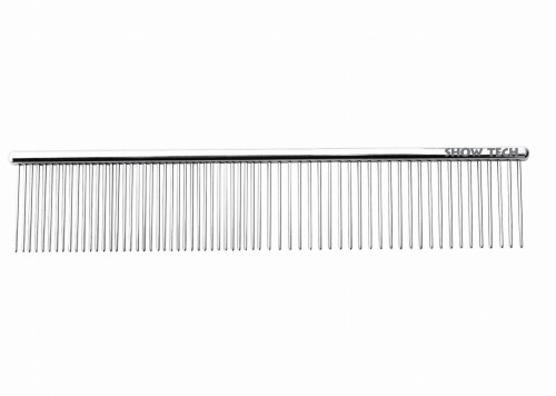 Show Tech - Pro Combi Comb -  grzebień metalowy, rozstaw zębów pół na pół, dł. 28 cm 
