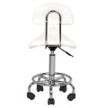 Hocker groomerski 6001 rodeo z oparciem, biały