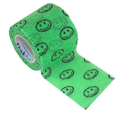 Stokban - bandaż adhezyjny zielony w uśmiech, 5 cm x 4,5 m, 1 sztuka
