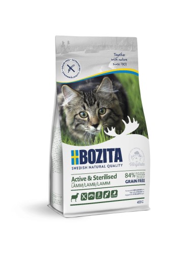 Bozita Active & Sterilised Grain Free Lamb - karma dla kotów sterylizowanych i aktywnych, 400g