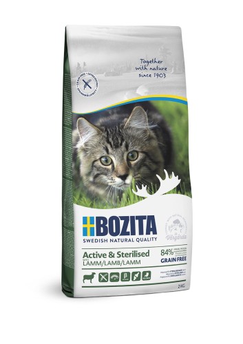 Bozita Active & Sterilised Grain Free Lamb - karma dla kotów sterylizowanych i aktywnych, 2kg