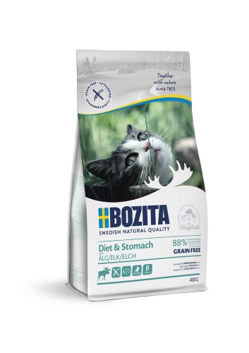 Bozita Diet & Stomach Grain Free Elk - karma dla kotów wrażliwych, 400g