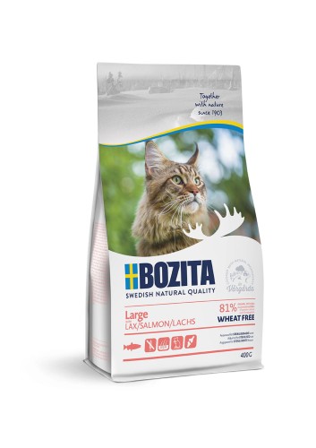 Bozita Large Wheat Free Salmon - karma dla dużych kotów, 400g