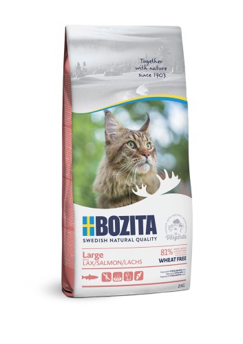 Bozita Large Wheat Free Salmon - karma dla dużych kotów, 2kg