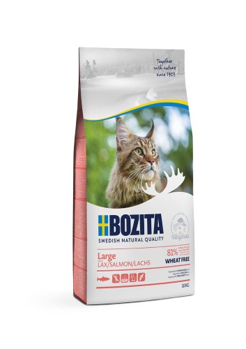 Bozita Large Wheat Free Salmon - karma dla dużych kotów, 10 kg