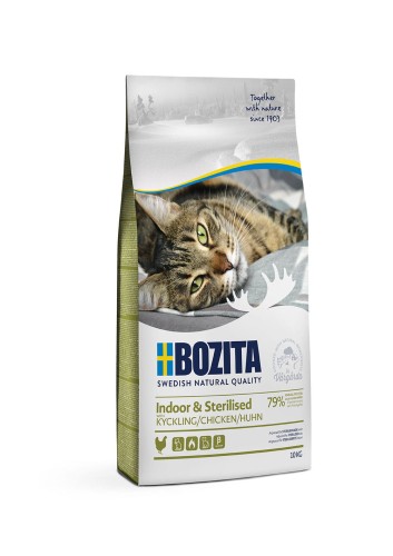 Bozita Indoor & Sterilised Chicken - karma dla kotów sterylizowanych i żyjących wewnątrz z kurczakiem, 10kg