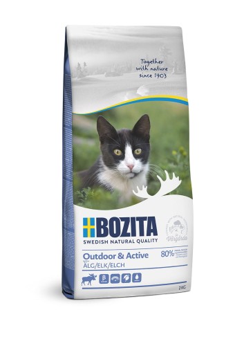 Bozita Outdoor & Active Elk - karma dla kotów wychodzących i aktywnych, 2kg