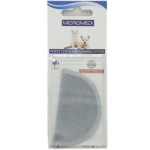 Micromed - Perfect Eye & Ear Cleaning System - czyścik do oczu i uszu z mikrofibry z jonami srebra dla psów i kotów, blister