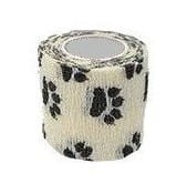 Stokban - bandaż adhezyjny biały w łapki, 5 cm x 4,5 m, 1 sztuka
