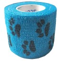 Stokban - bandaż adhezyjny niebieski w łapki, gorzki, 5 cm x 4,5 m, 1 sztuka
