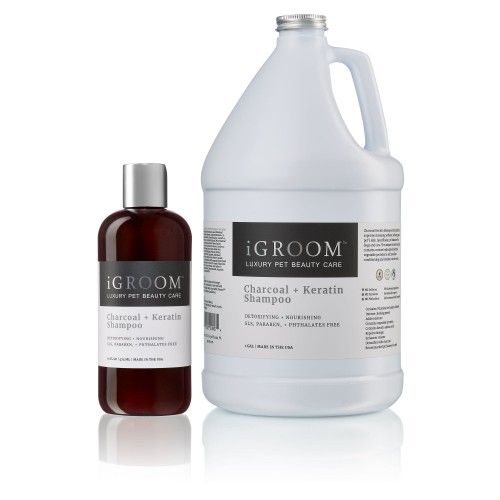 iGroom - Charcoal + Keratin Shampoo - szampon z węglem bambusowym i keratyną, 3,8l 