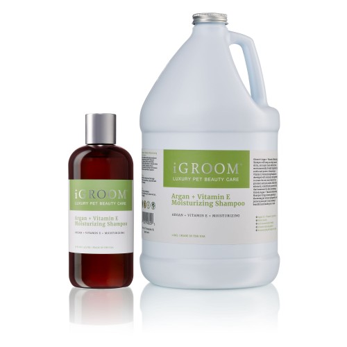 iGroom - Argan + Vitamin E Moisturizing Shampoo - szampon nawilżający, 3,8l 