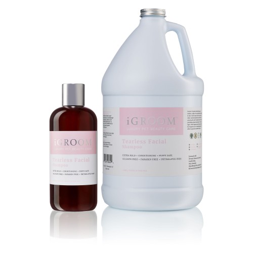 iGroom - Tearless Facial Shampoo - hipoalergiczny, łagodny szampon nawilżający i oczyszczający, 3,8l 