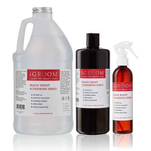 iGroom - Magic Boost Scissoring Spray - spray do stylizacji i przyspieszający suszenie, 1,9l 