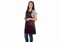 Tikima - Waterproof Poodle Apron - fartuch ochronny wodoodporny, czarny z motywem różowych pudli