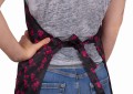 Tikima - Waterproof Poodle Apron - fartuch ochronny wodoodporny, czarny z motywem różowych pudli