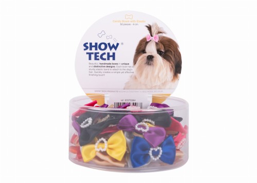 Show Tech - Candy Bows - kokardki z ozdobnym serduszkiem, mix kolorów, 50 szt.