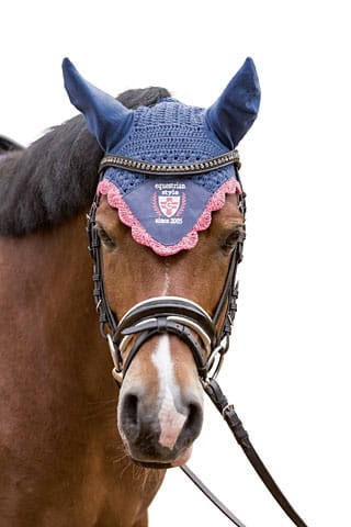 Kerbl - Collection - nauszniki, czepek chroniący przed muchami, kolor niebieski