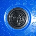 4Paws - duża wanna groomerska z podnośnikiem elektrycznym i zestawem odpływowym, niebieska