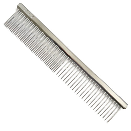 Kadok - metalowy grzebień o rozstawie zębów pół na pół, dł. całkowita 16,6 cm 