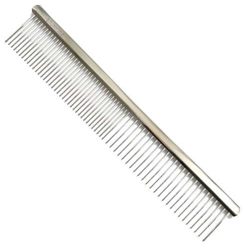 Kadok - metalowy grzebień o rozstawie zębów pół na pół, dł. całkowita 19,3 cm 