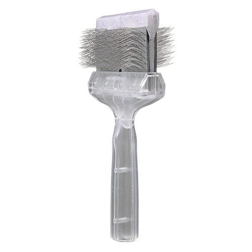 ActiVet - Diamond Daily Care Mega Brush Firm Lila - duża, twarda, dwustronna szczotka z dwoma rodzajami igieł, szerokość 9 cm 