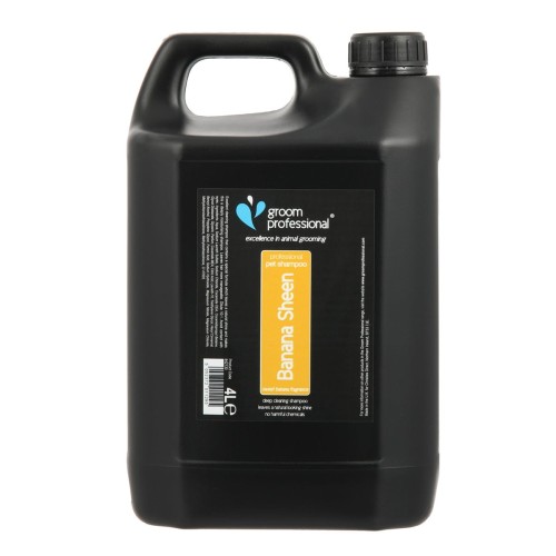 Groom Professional - Banana Sheen Shampoo - szampon z ekstraktem z banana do każdego typu sierści, 4l