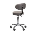 Hocker groomerski z oparciem BD-9934, szary
