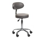 Hocker groomerski z oparciem BD-9934, szary