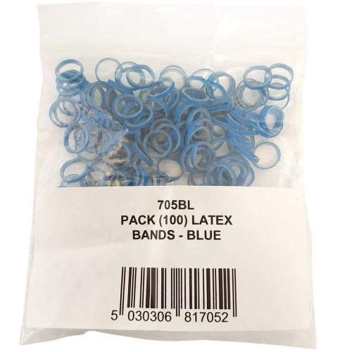 HPP - gumki lateksowe niebieskie, średnica 0,6 cm, 100 szt.