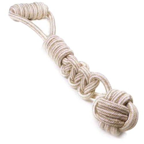 Record - Rope with ball - bawełniana zabawka dla zwierząt, lina z piłką, dł. 38 cm
