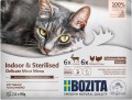 Bozita Indoor & Sterilised - karma dla kotów, kawałeczki w sosie z kurczakiem i indykiem oraz reniferem, saszetka 85 g , opakowanie zbiorcze 12 szt.
