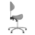 Hocker, krzesło groomerskie z oparciem, model 1004 Giovanni - szary