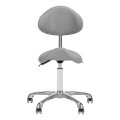 Hocker, krzesło groomerskie z oparciem, model 1004 Giovanni - szary