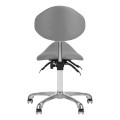 Hocker, krzesło groomerskie z oparciem, model 1004 Giovanni - szary