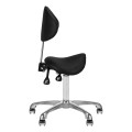 Hocker, krzesło groomerskie z oparciem, model 1004 Giovanni - czarny