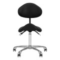 Hocker, krzesło groomerskie z oparciem, model 1004 Giovanni - czarny
