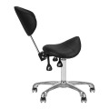Hocker, krzesło groomerskie z oparciem, model 1004 Giovanni - czarny