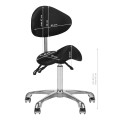 Hocker, krzesło groomerskie z oparciem, model 1004 Giovanni - czarny