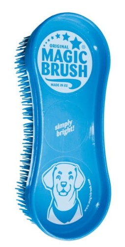 Magic Brush - szczotka do pielęgnacji psów, idealna do kąpieli, kolor niebieski