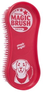 Magic Brush - szczotka do pielęgnacji psów, idealna do kąpieli,  kolor czerwony