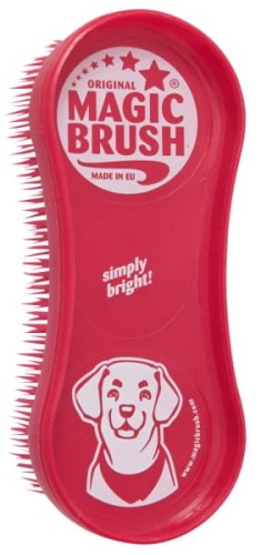 Magic Brush - szczotka do pielęgnacji psów, idealna do kąpieli,  kolor czerwony